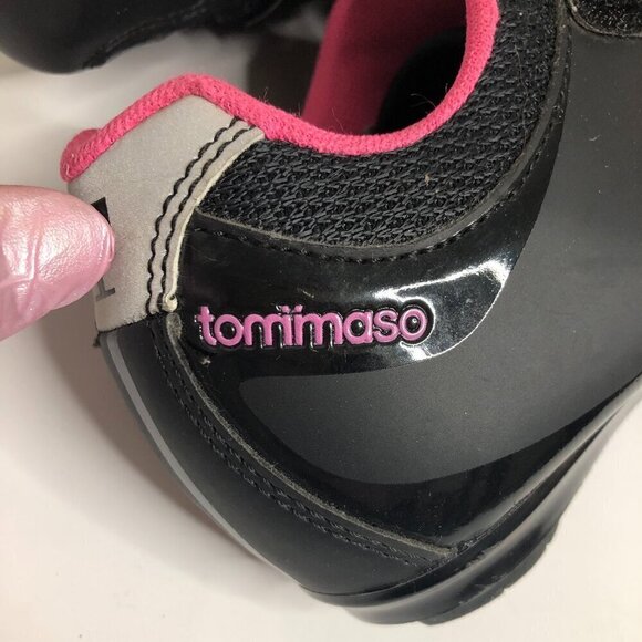 TOMMASO Cycling Shoes Women's Size 7.5 Black Pink Pista 100 Demo Model - Picture 8 of 11